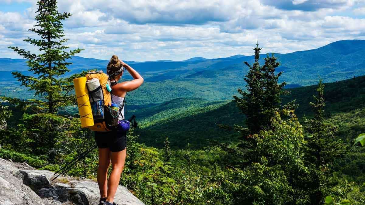 hiker at trail