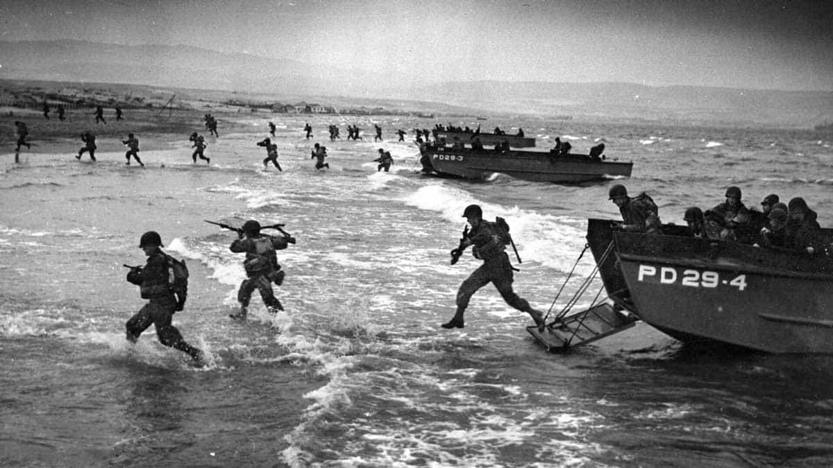 operation torch storming beach