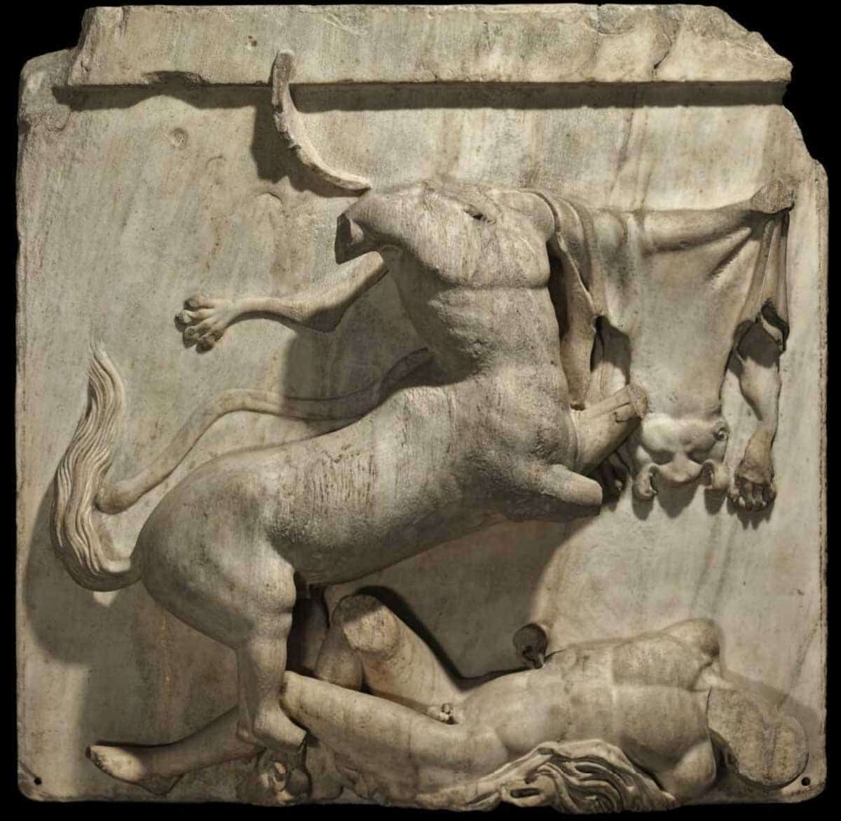 parthenon metopes centaur carving