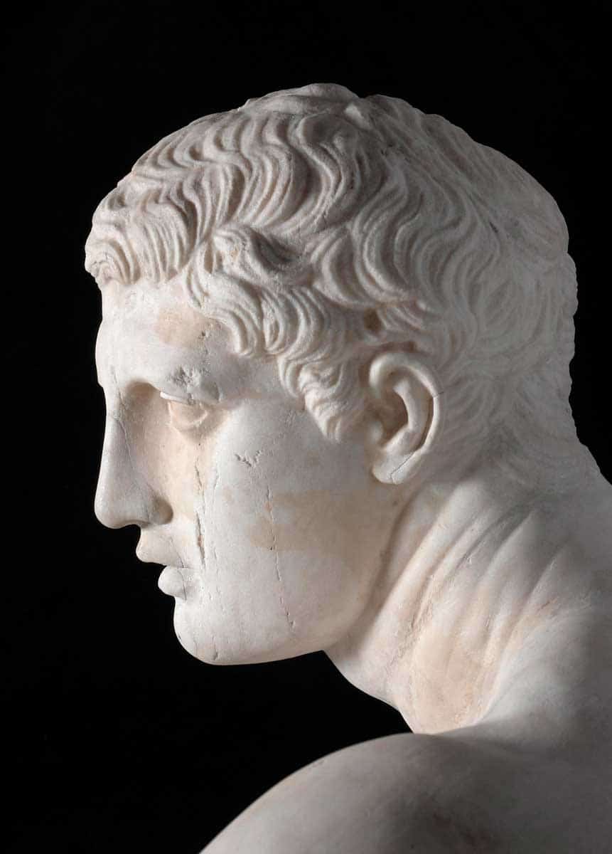 portrait profile greek statue