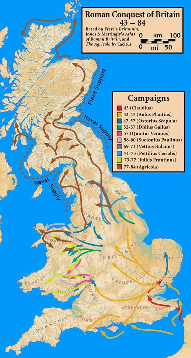 roman britain campaigns first century