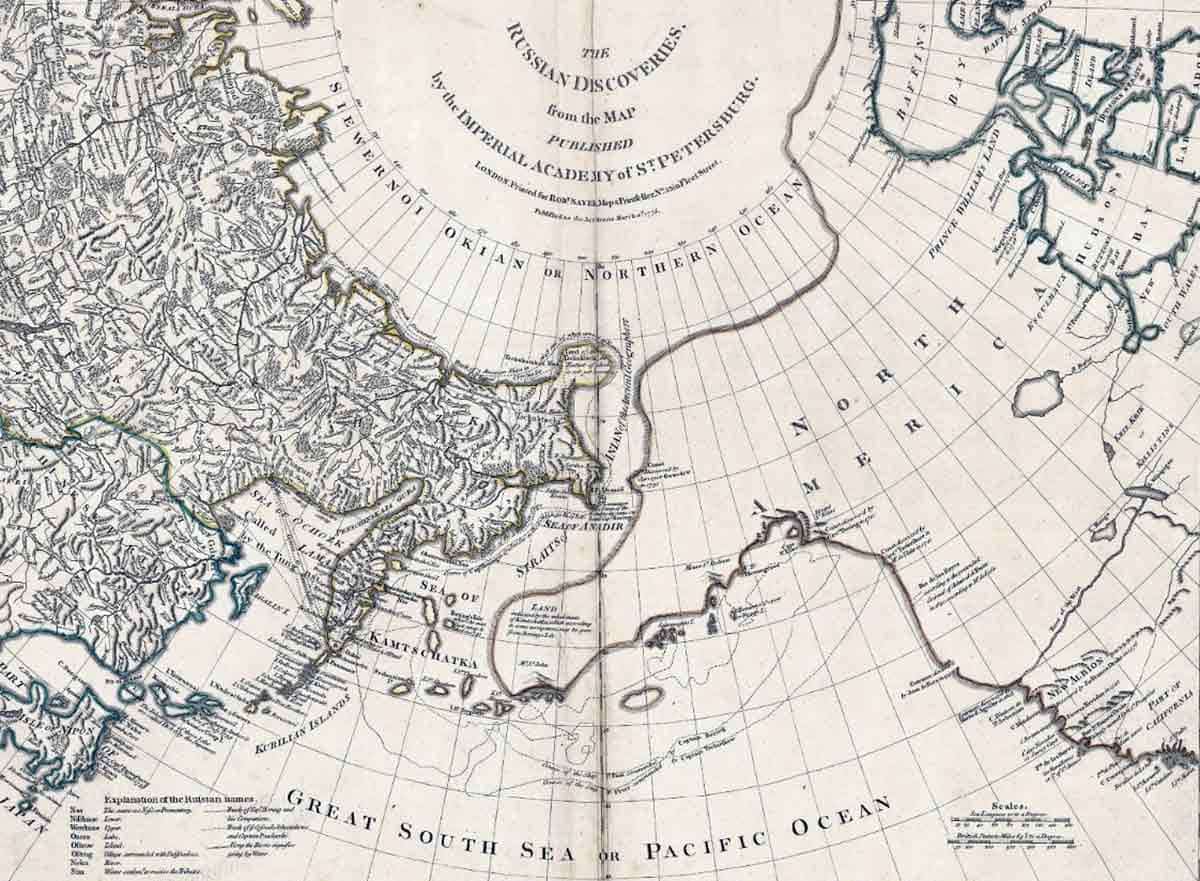 russian map alaska 1775