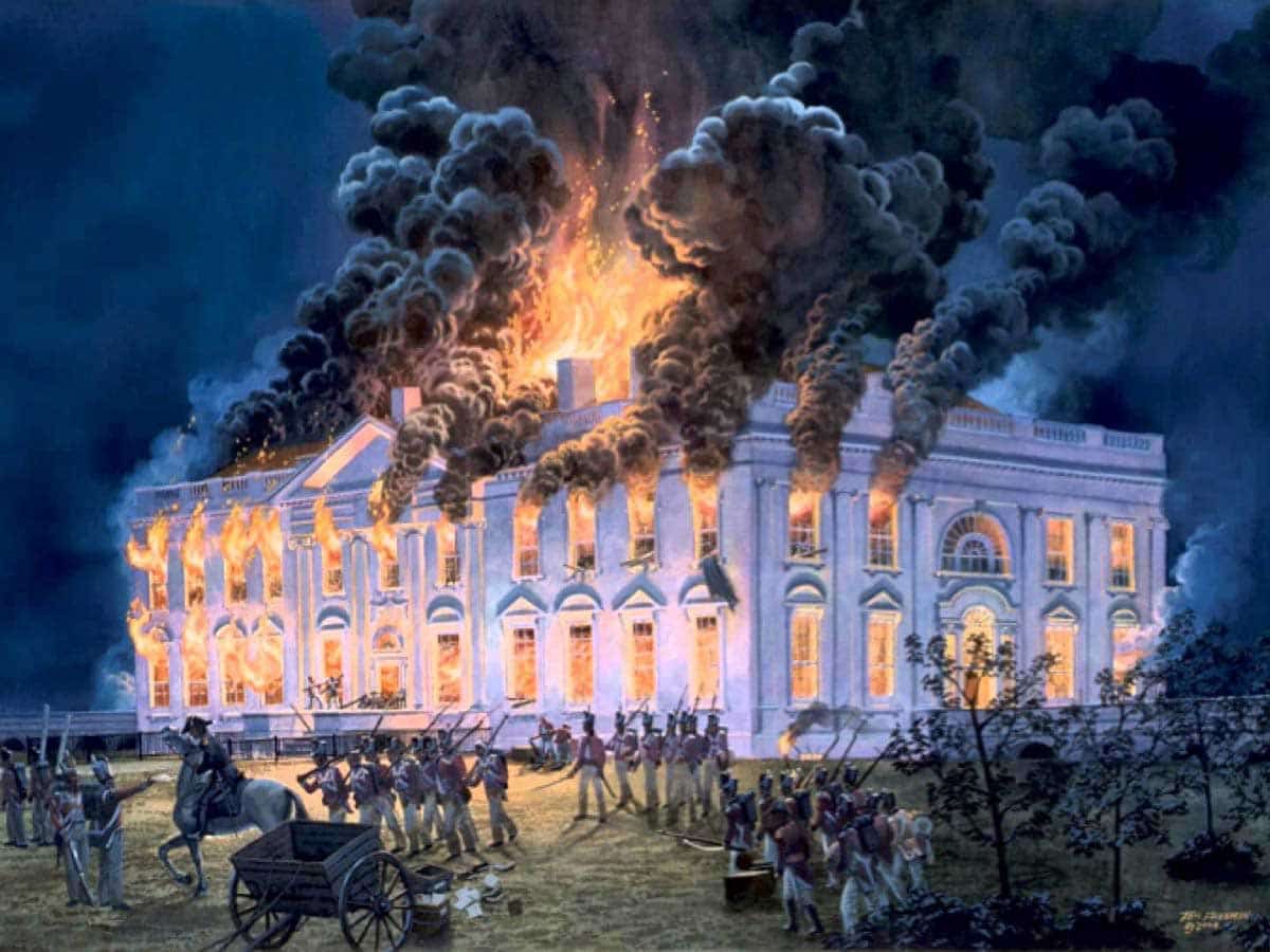 burning white house 1814