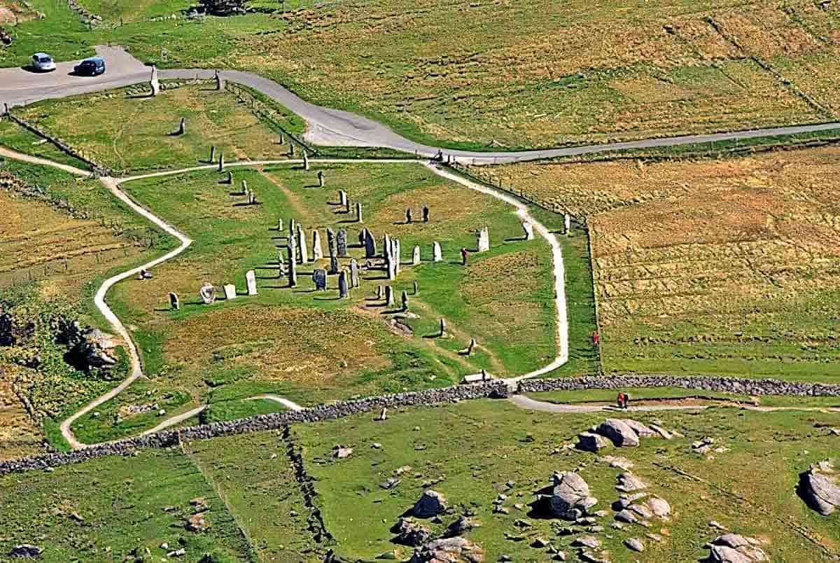 calanais stones aerial