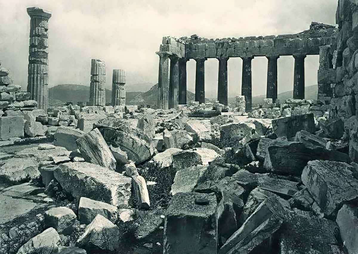 parthenon destroyed photograph