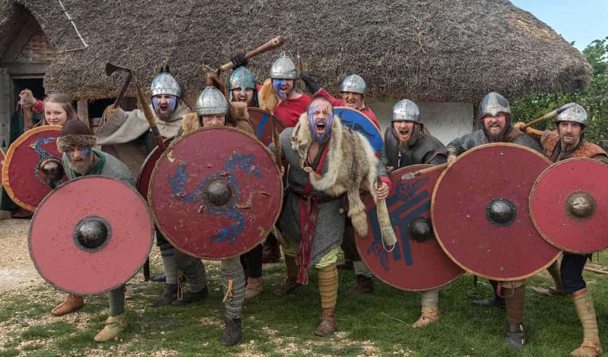 screaming anglo saxon reenactors