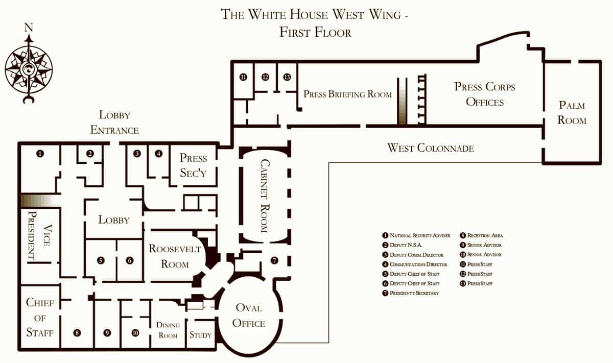 west wing map modern