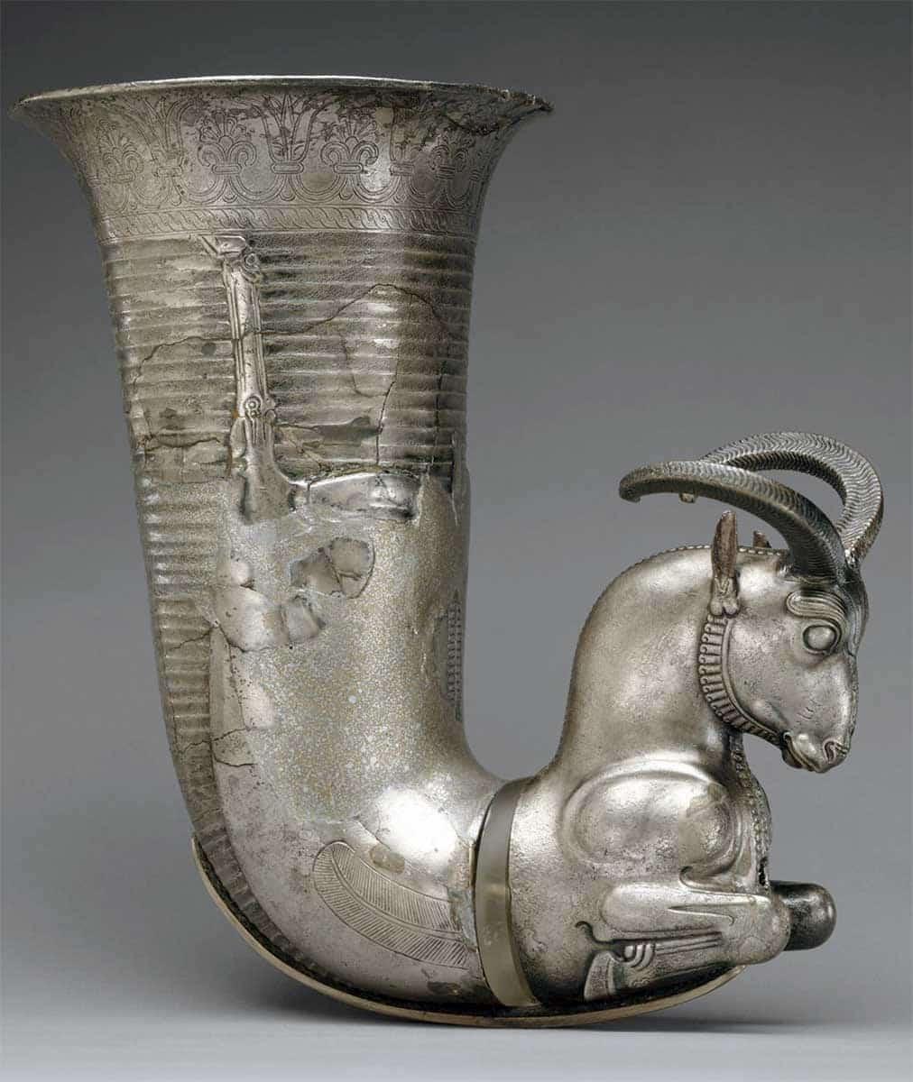 achaemenid silver rhyton