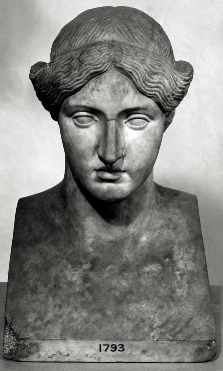 roman marble bust sappho