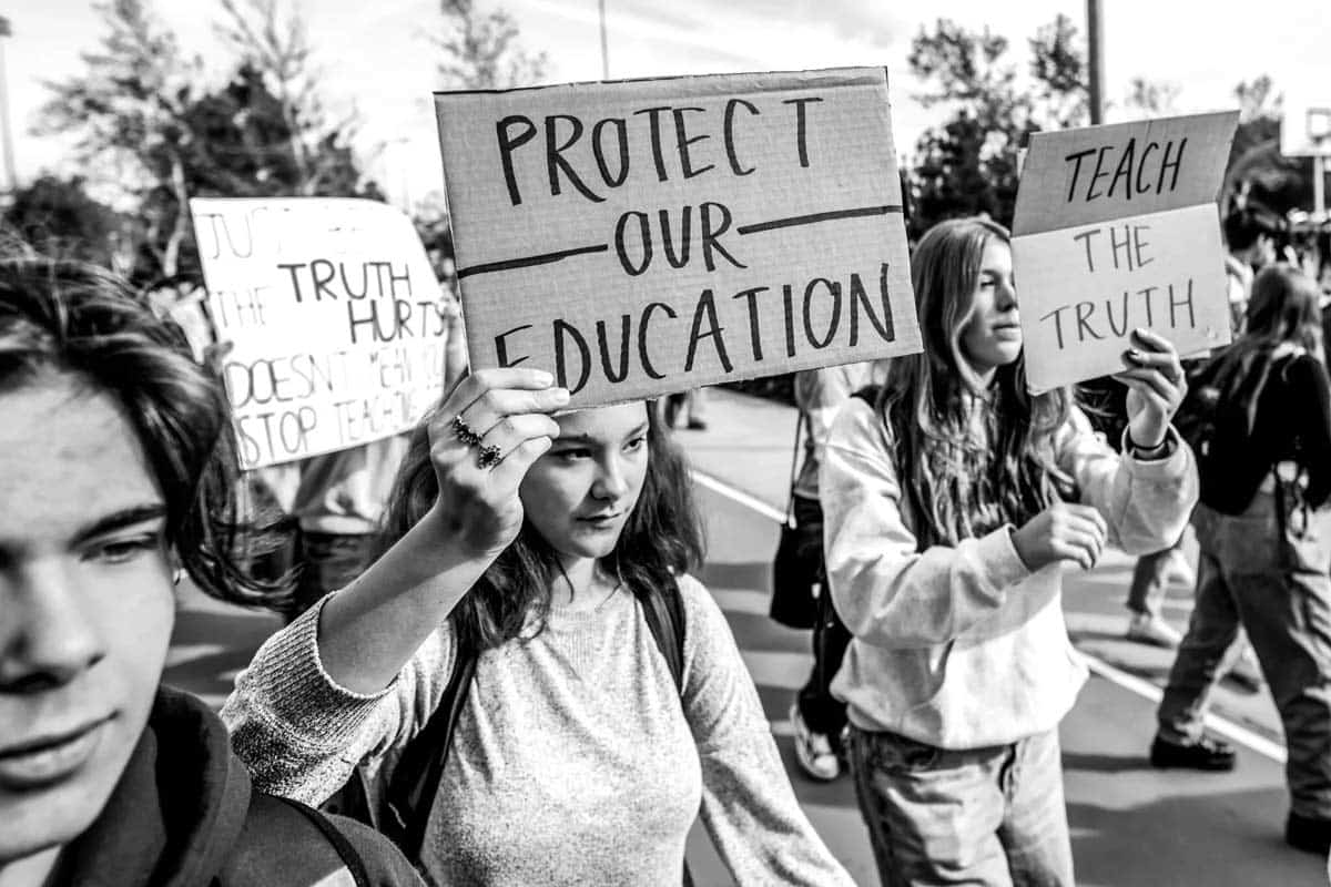 students protesting