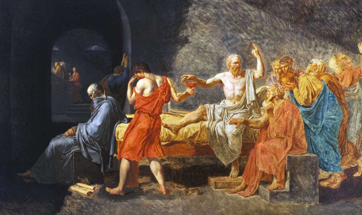 The Death of Socrates by Jacques-Louis David, after 1787. Source: Princeton University Art Museum