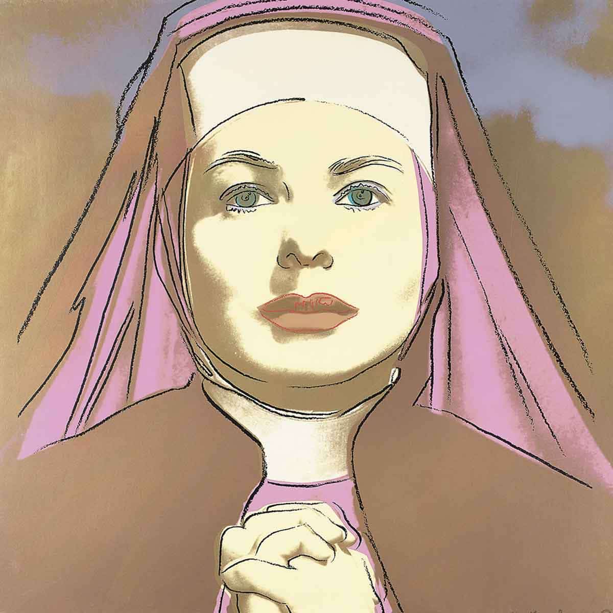 The Nun, from Ingrid Bergman, by Andy Warhol, 1983. Source: Christie’s