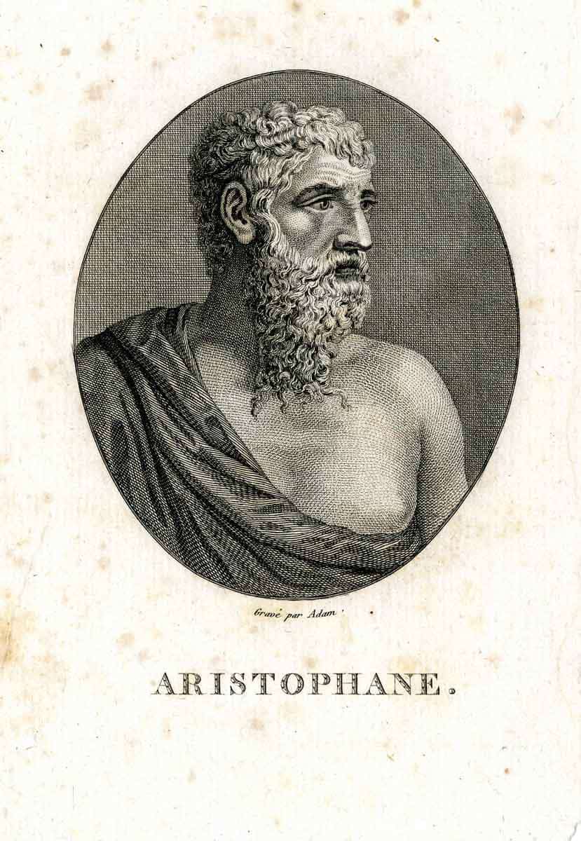 aristophanes portrait book print