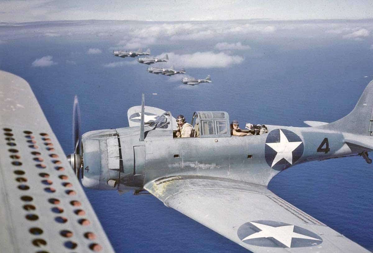 A dauntless dive bomber during the battles of Midway. Source: Seradata