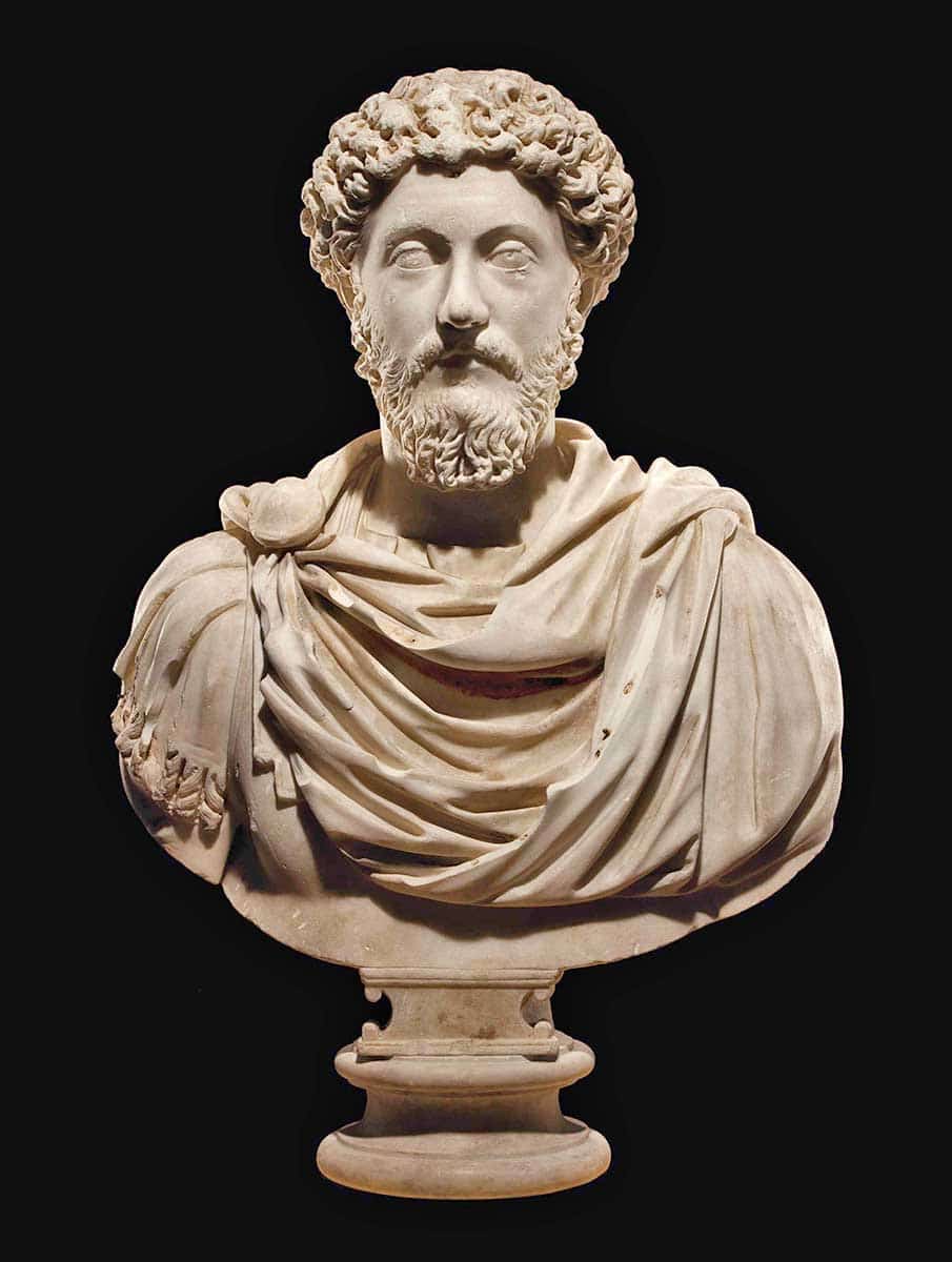 marble bust marcus aurelius