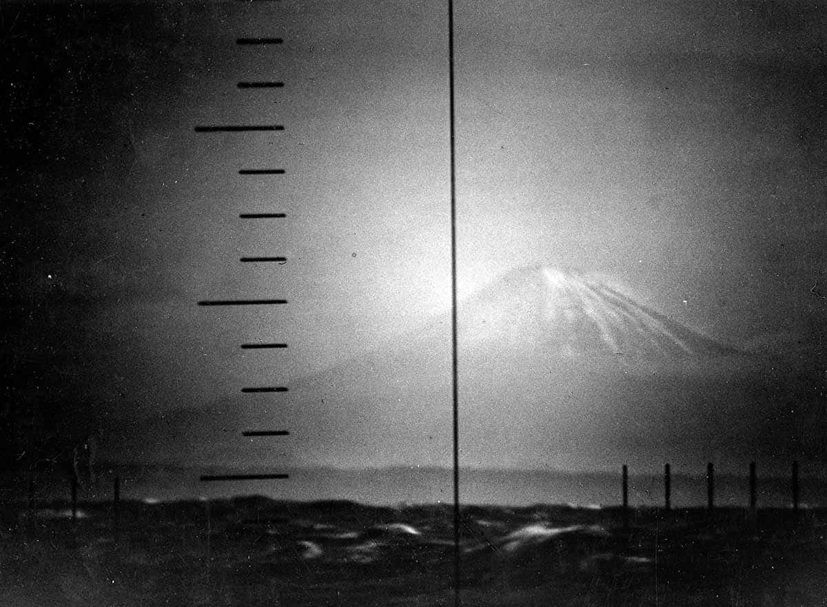 Mt. Fuji 1943 via periscope USS Trigger Source: Navy History and Heritage Command