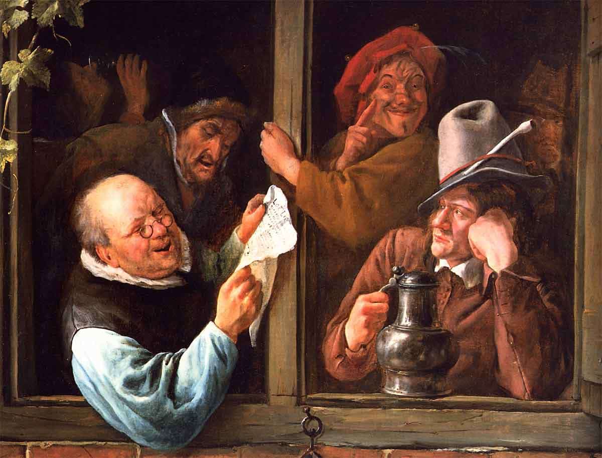 Rhetoricians at a Window, Jan Steen, ca. 1662. Source: Wikimedia Commons