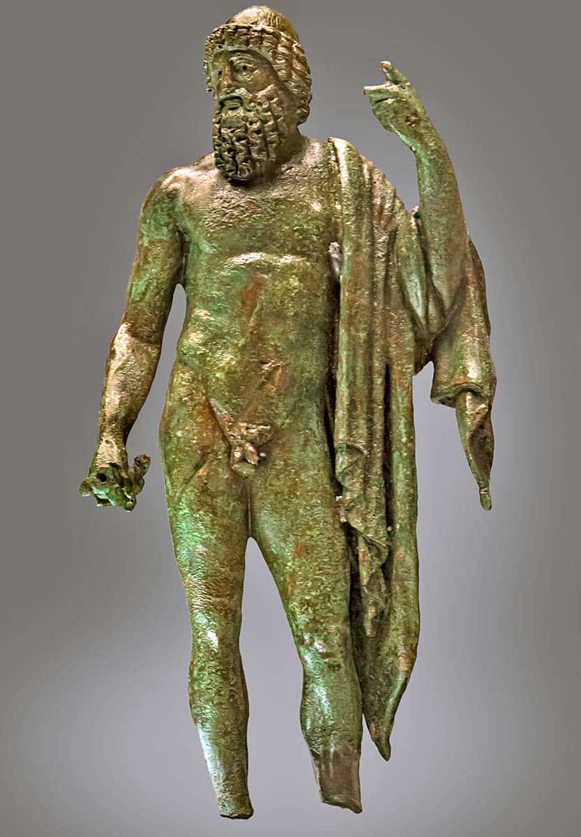 zeus bronze sculpture