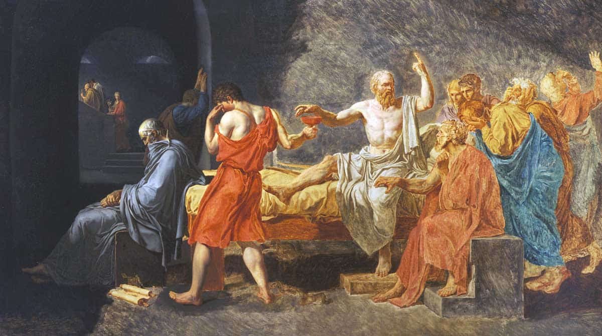 The Death of Socrates by Jacques-Louis David via the Princeton Museum of Art