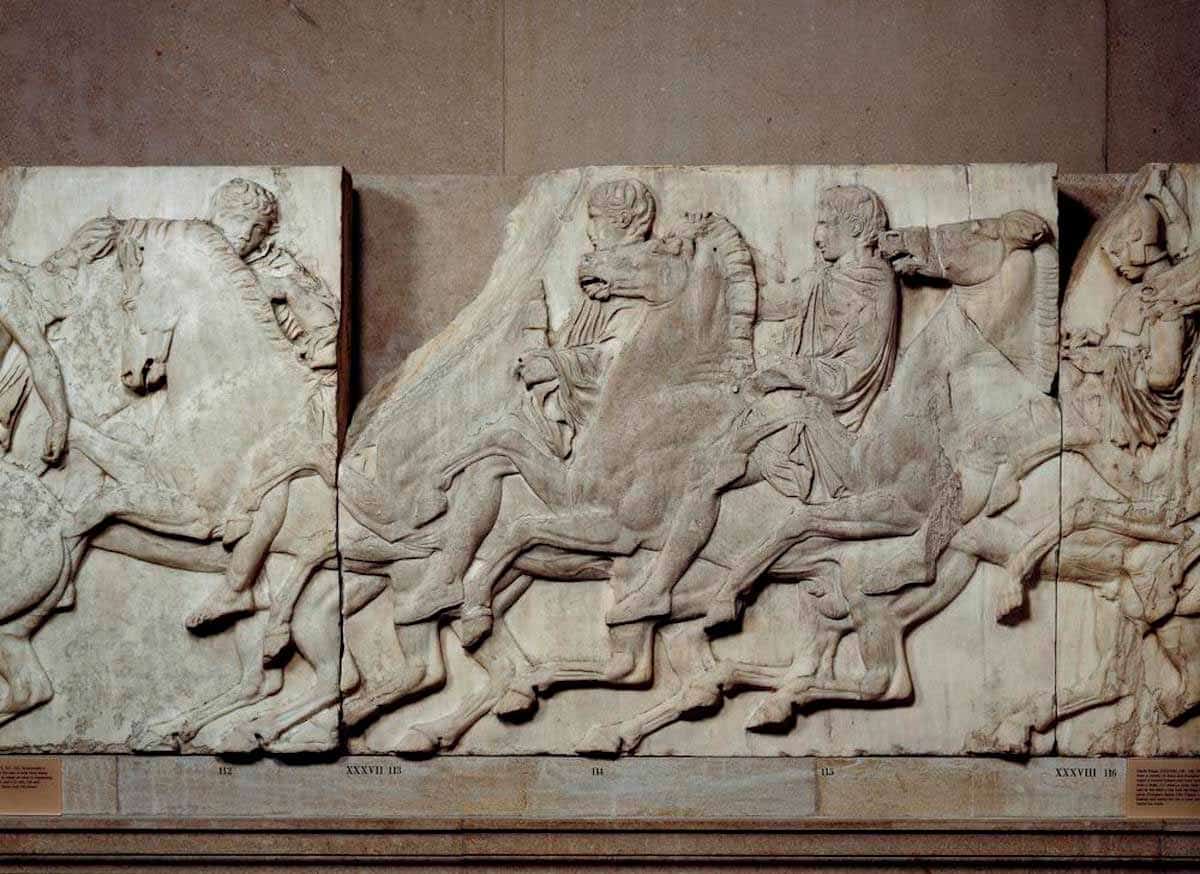 Panathenaic festival procession frieze