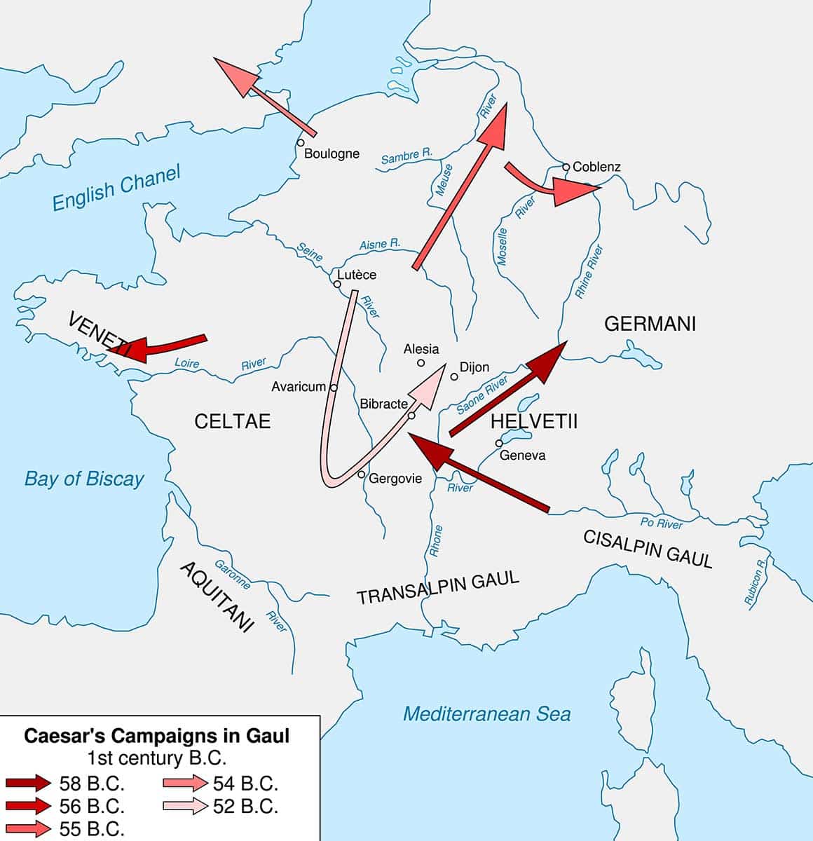 gallic wars map