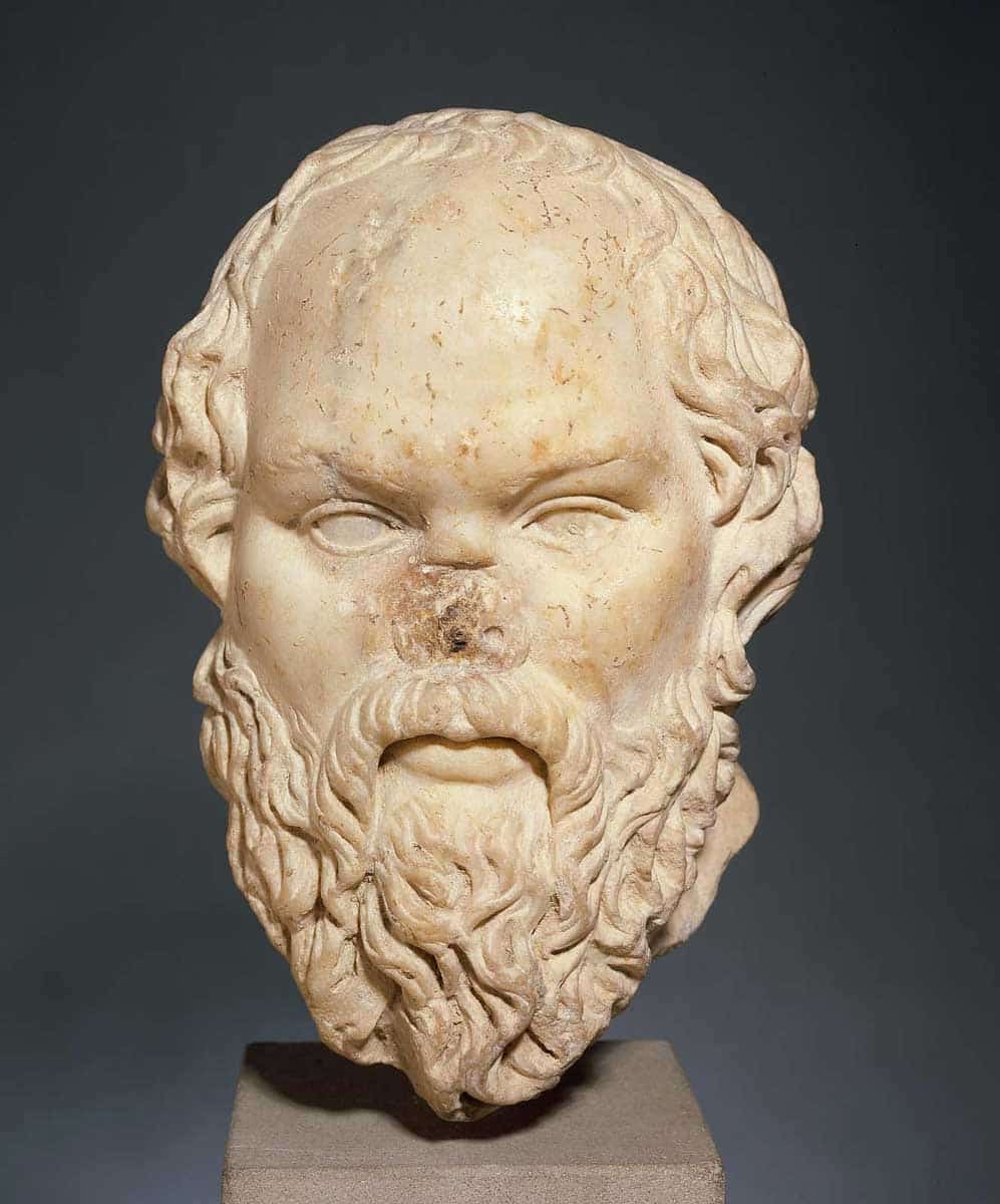 marble portrait head socrates