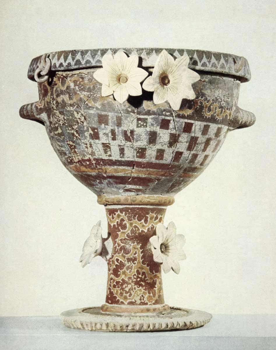 minoan vessel flowers