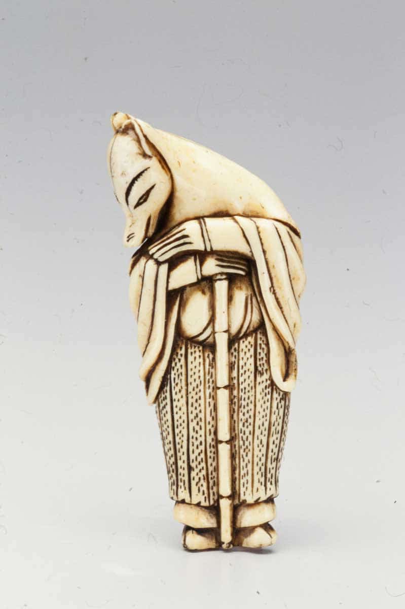 netsuke fox woman