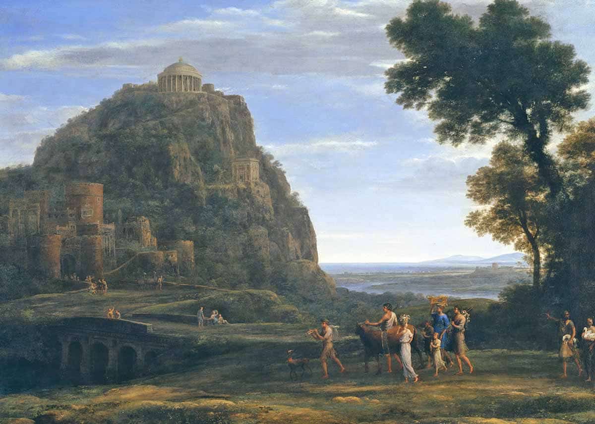 View of Delphi with a Procession by Claude Gellée and Claude Lorrain, 1673. Source: The Art Institute of Chicago