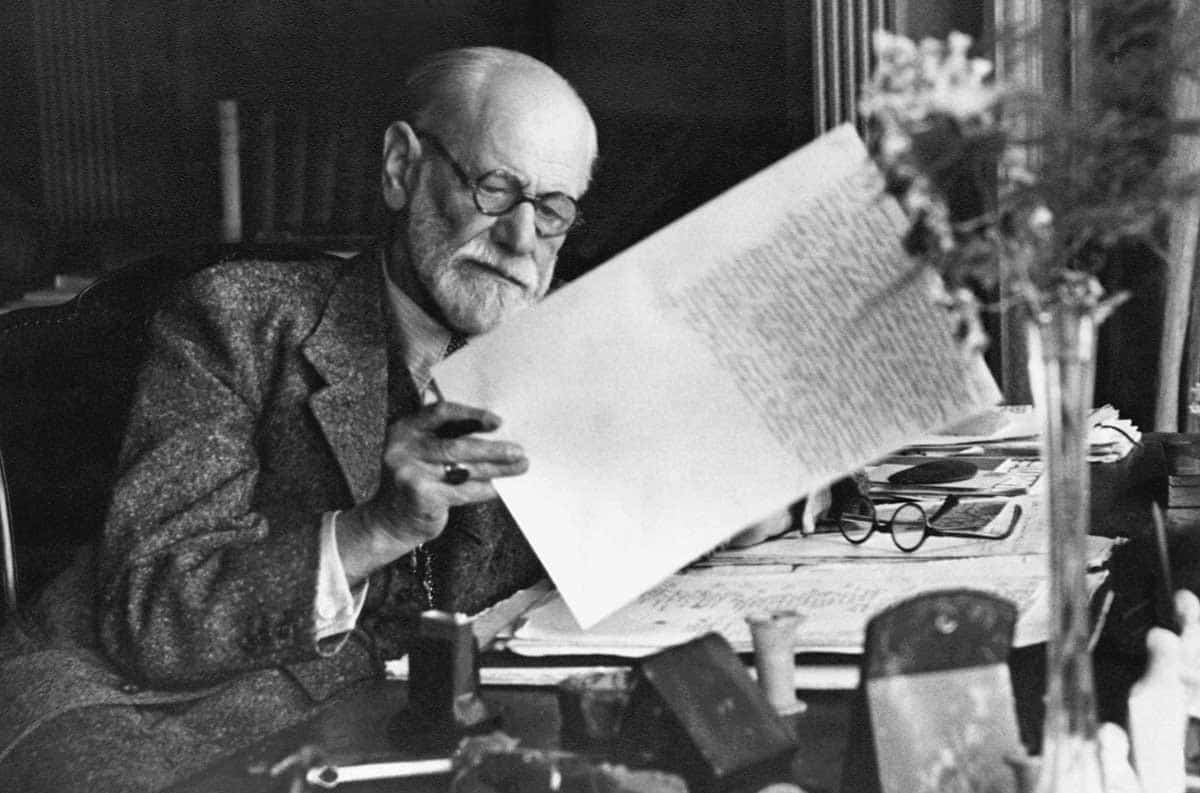 A photograph of Sigmund Freud in his study/ Source: Library of Congress