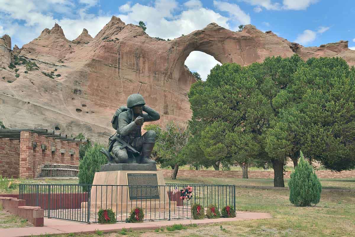 The Navajo Code Talker Memorial in Window Rock, Arizona. Katherine Locke/NHO. Source: iStock. 