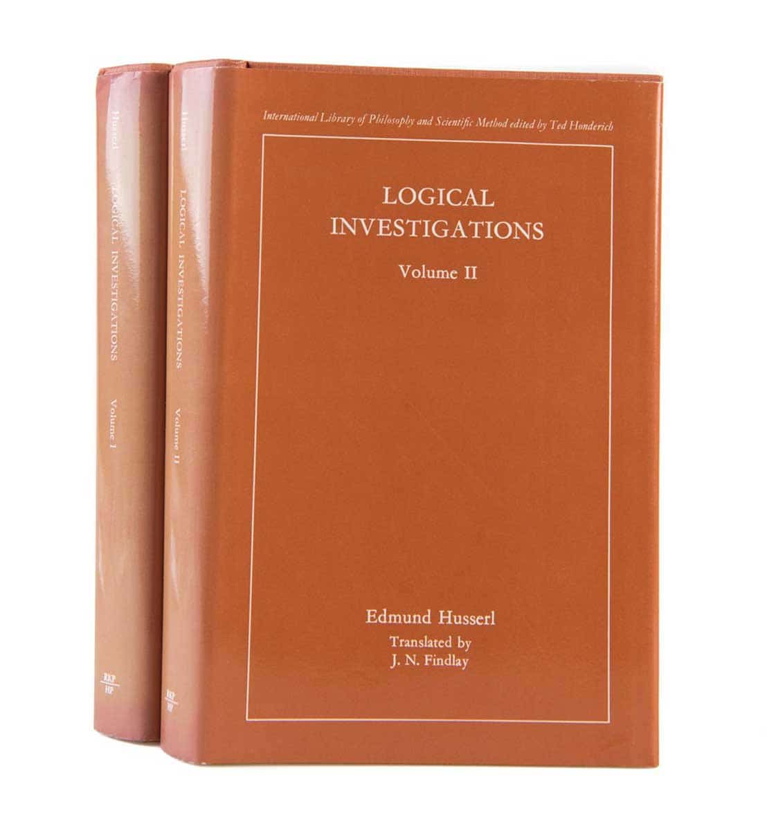 The two volumes of Logical Investigations, Husserl’s first book on phenomenology. Source: Abe Books