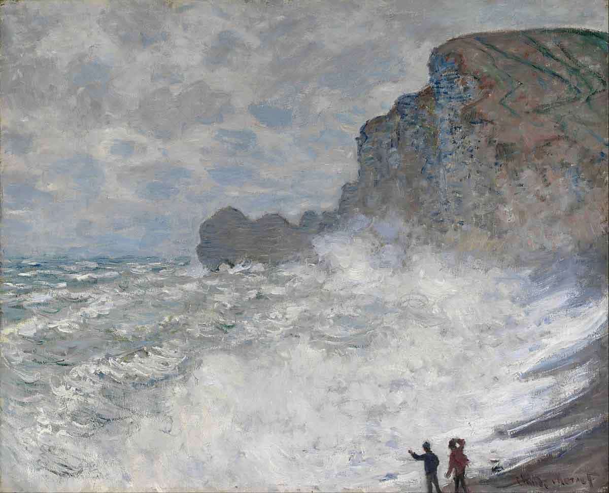 rough weather etretat claude monet