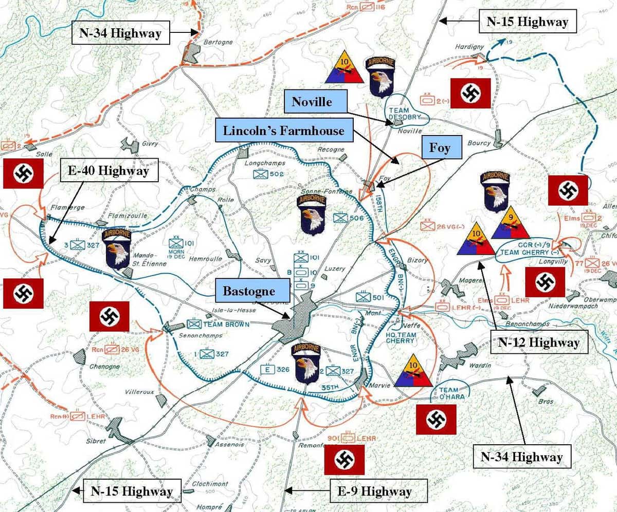 Siege of Bastogne 12/19/1944. Source: WW2DB.com