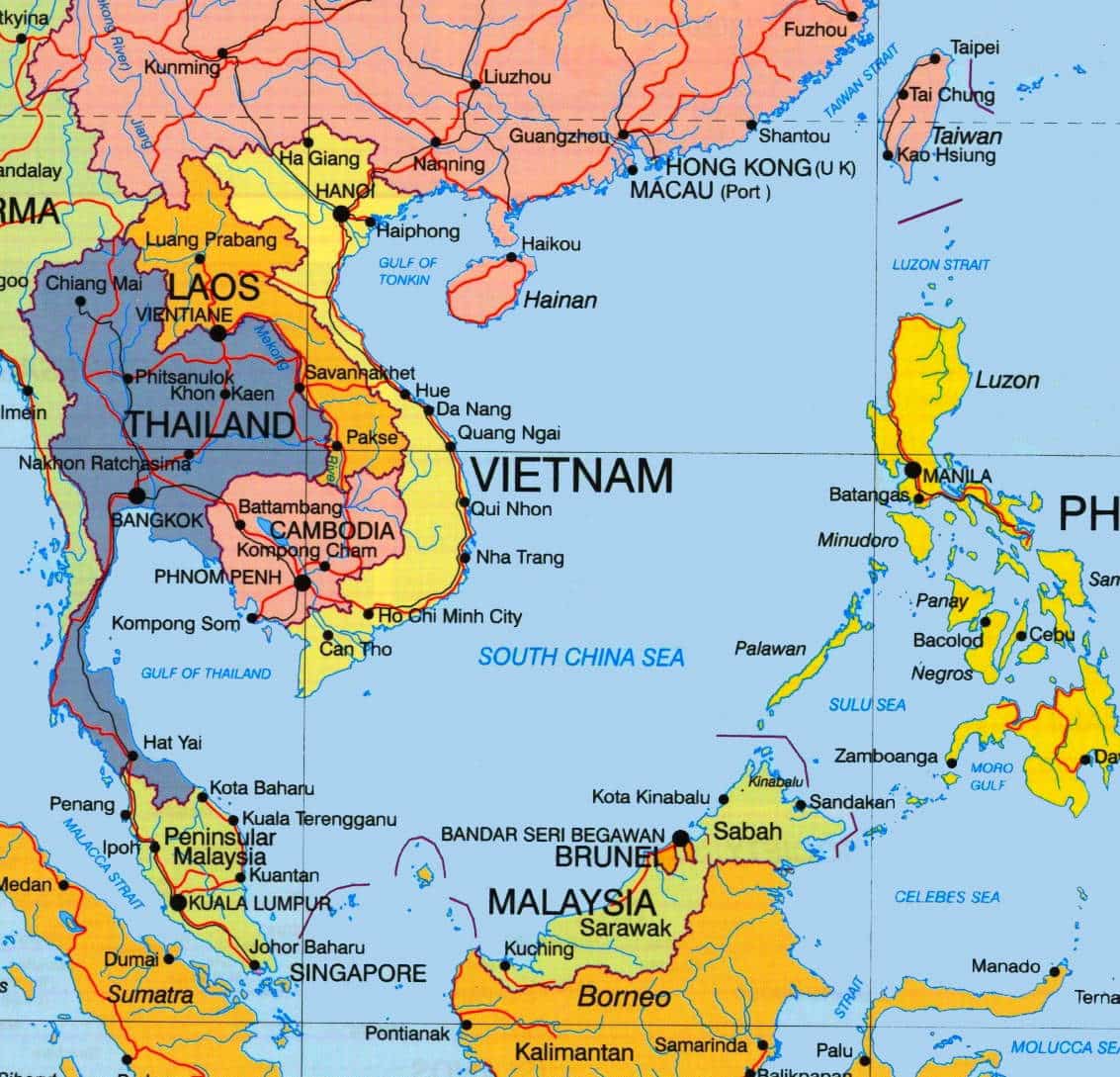 south china sea political map