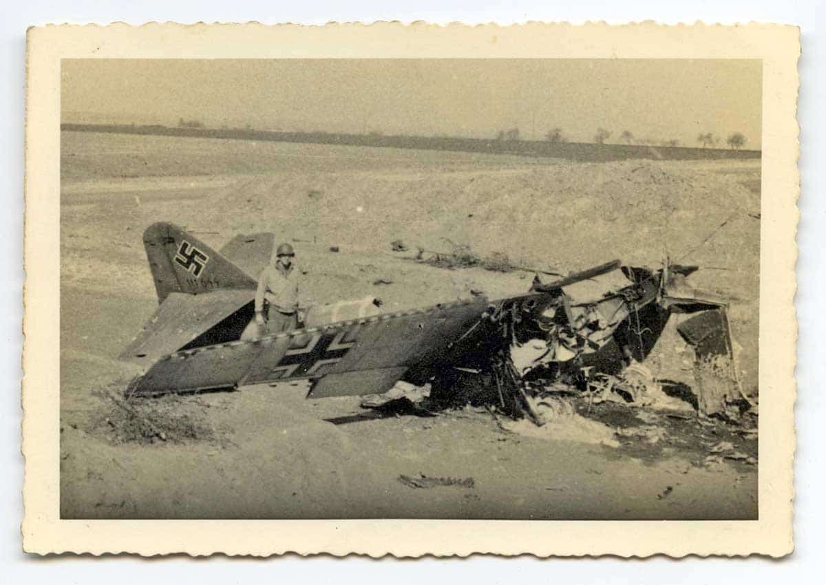 Wrecked German plane Source: University of North Texas