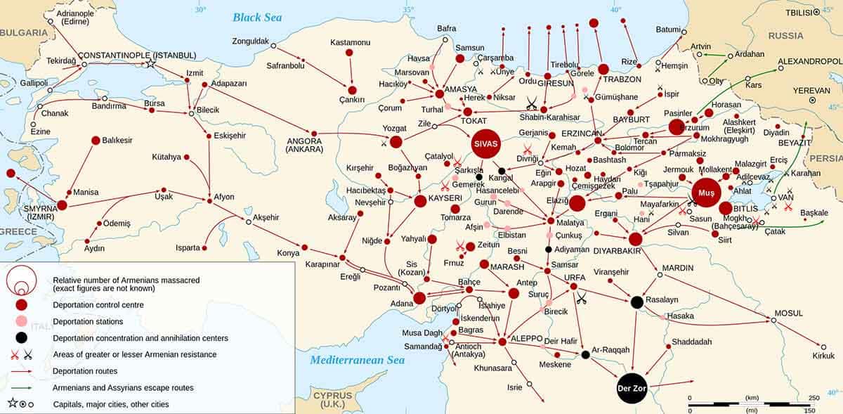 armenian genocide map