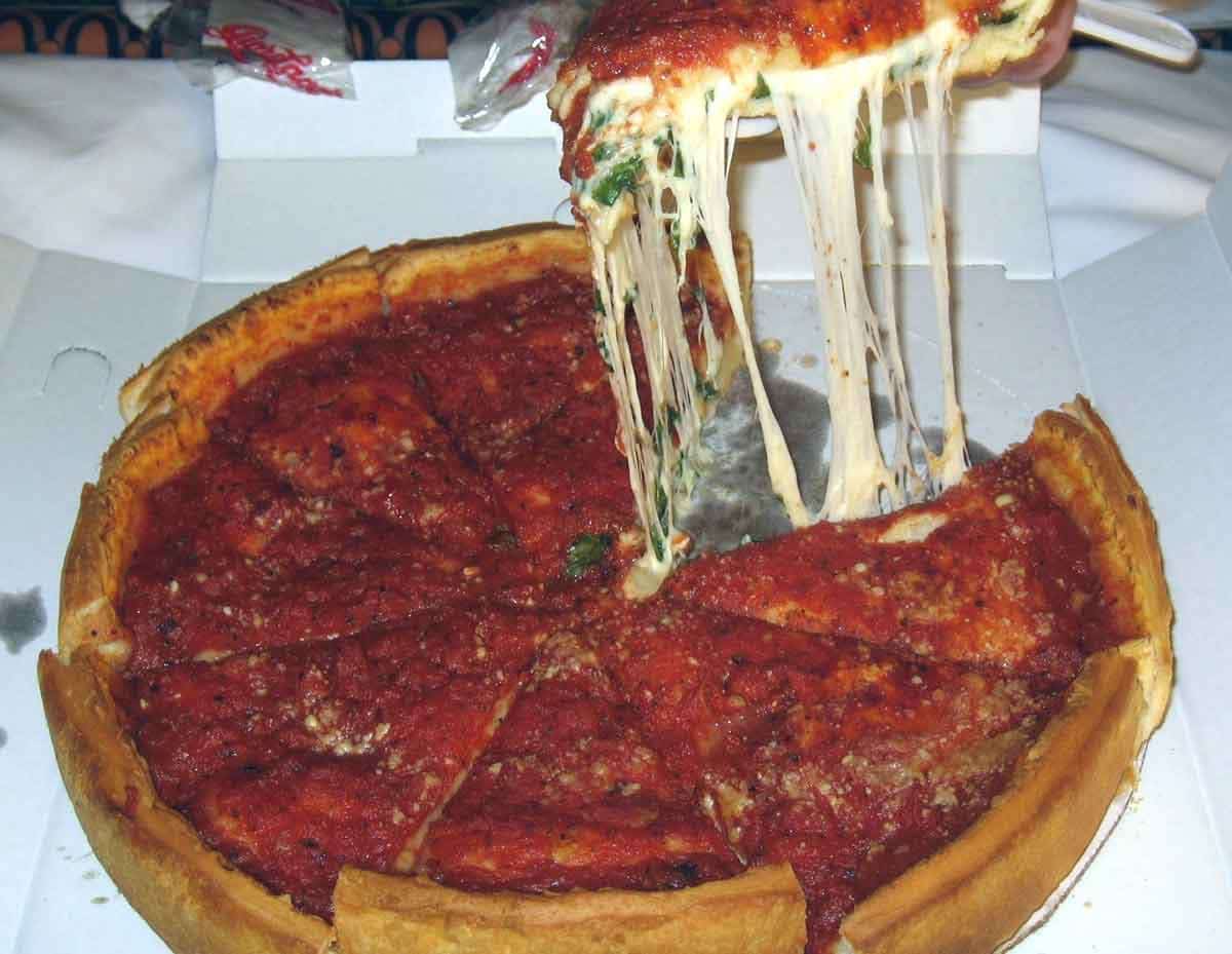 deep dish pizza