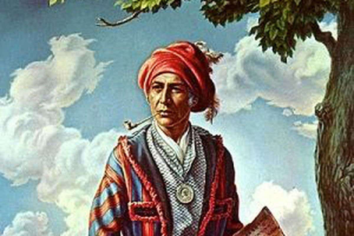 illustration sequoyah portrait