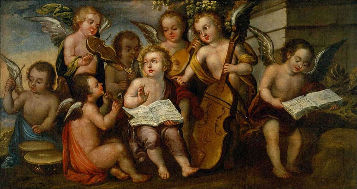 infant angelic musicians