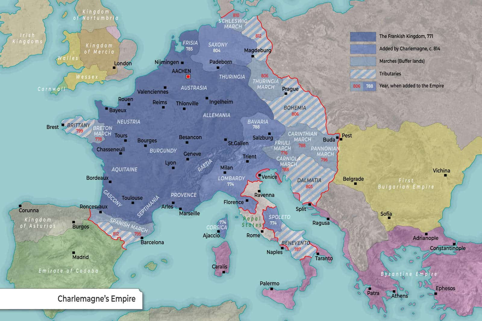 Map of Charlemagne’s Empire