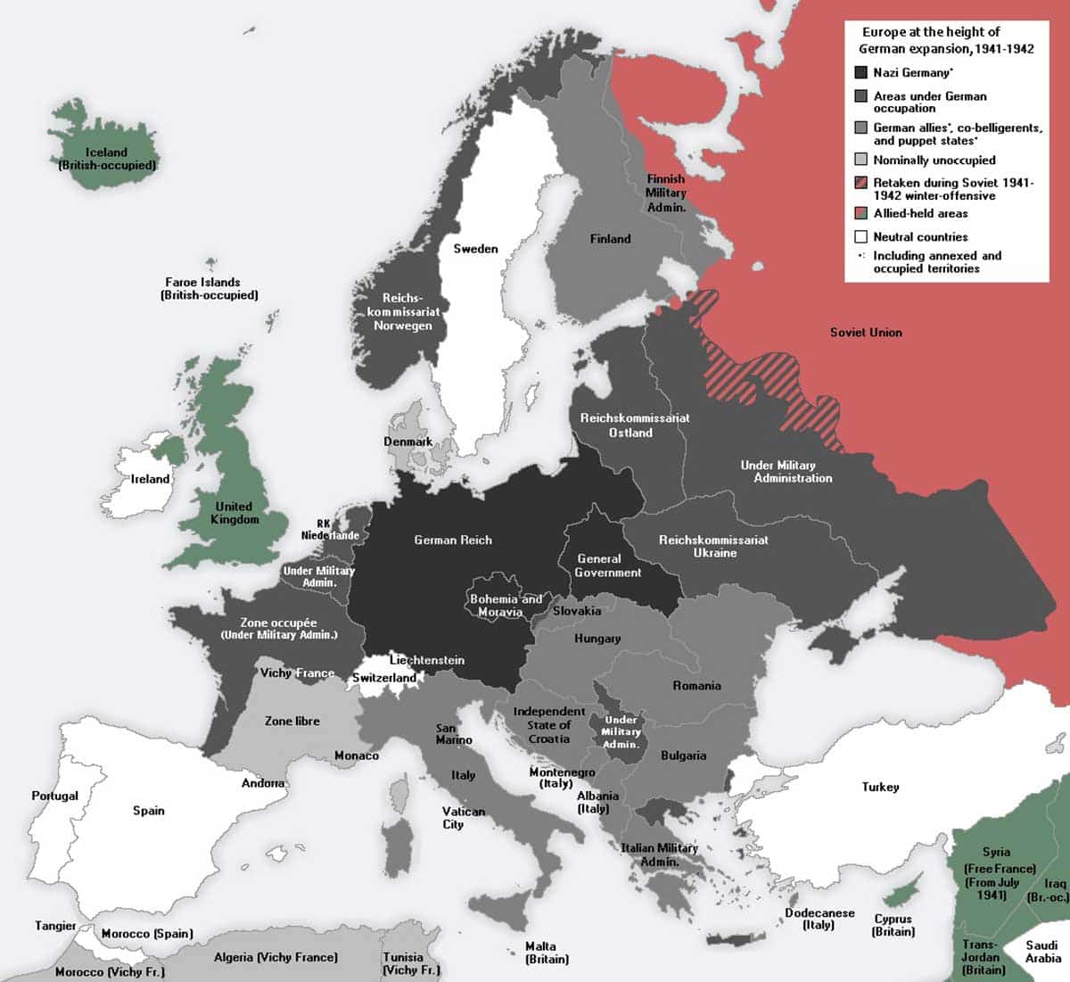 nazi europe map