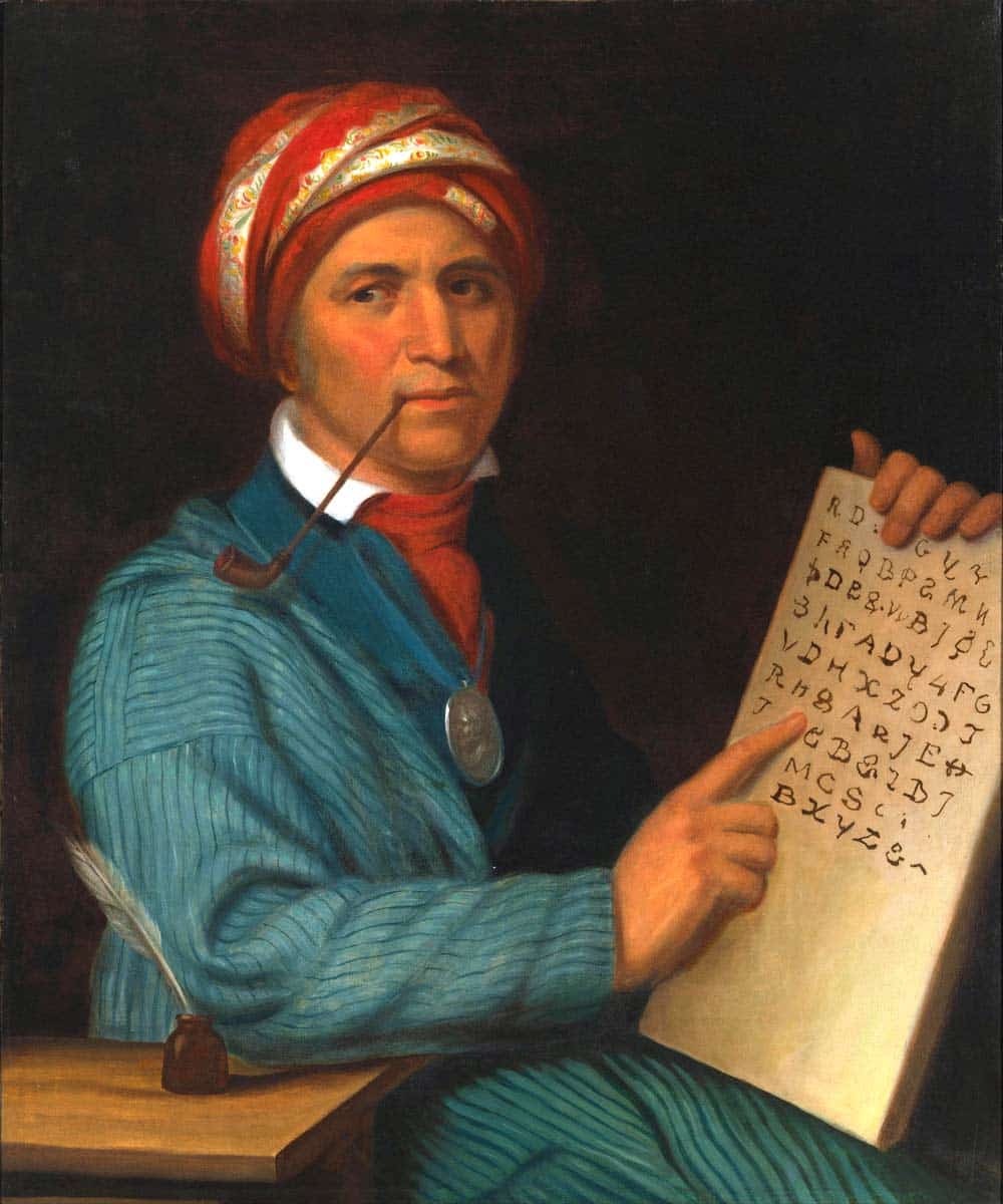 portrait painting sequoyah