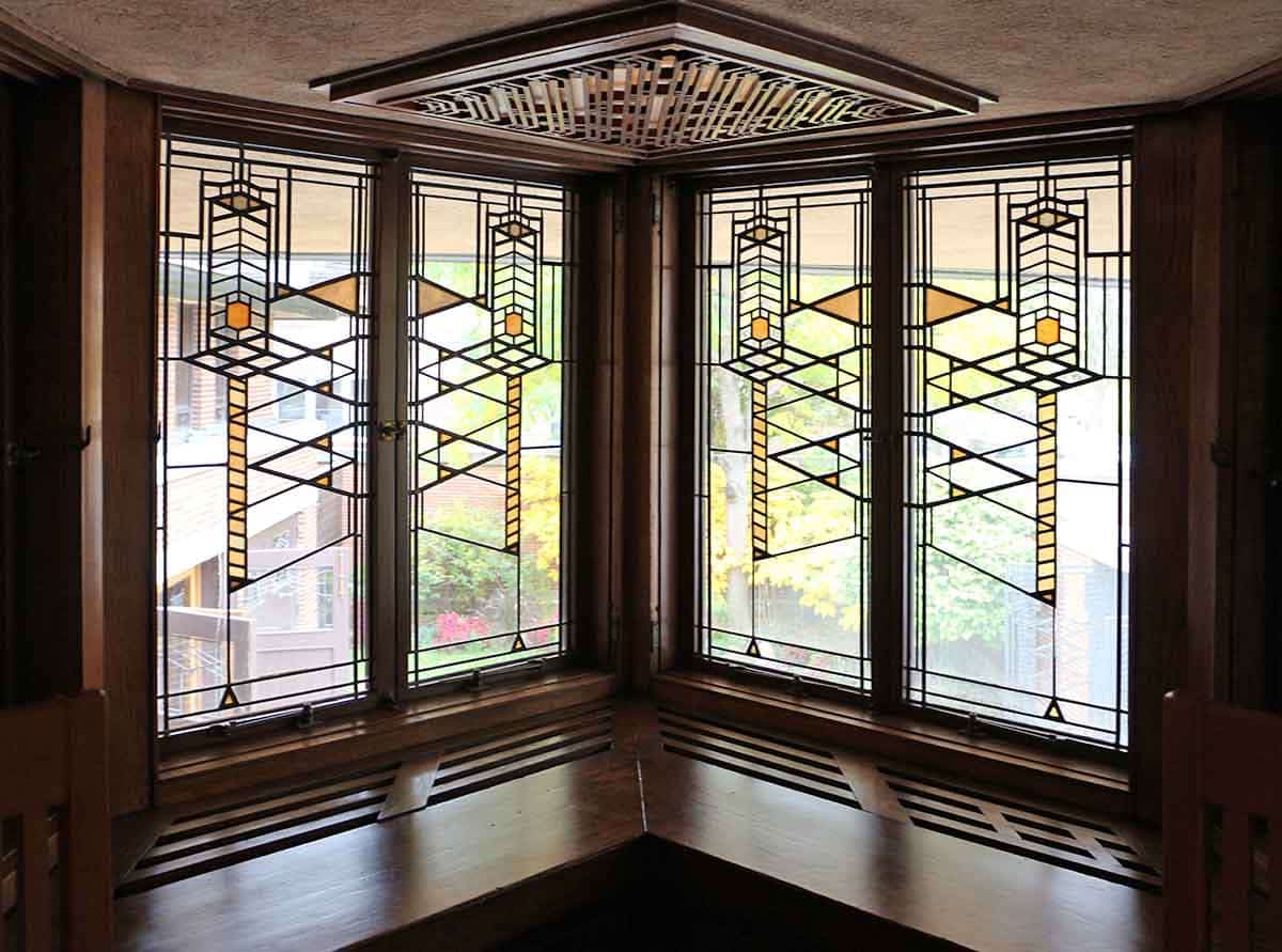 robie house leaded windows