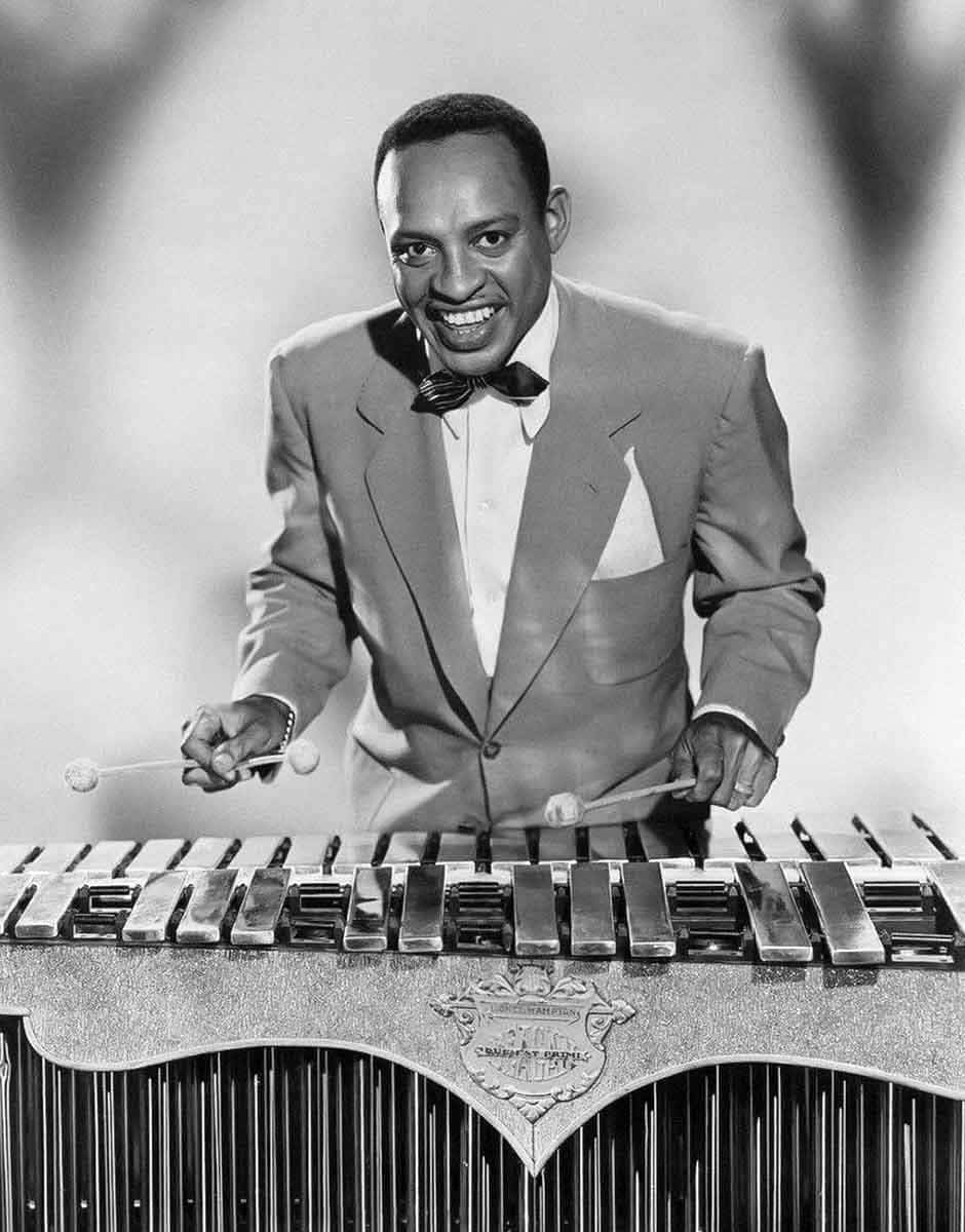 Vibraphone jazz virtuoso, Lionel Hampton, 1948, Source