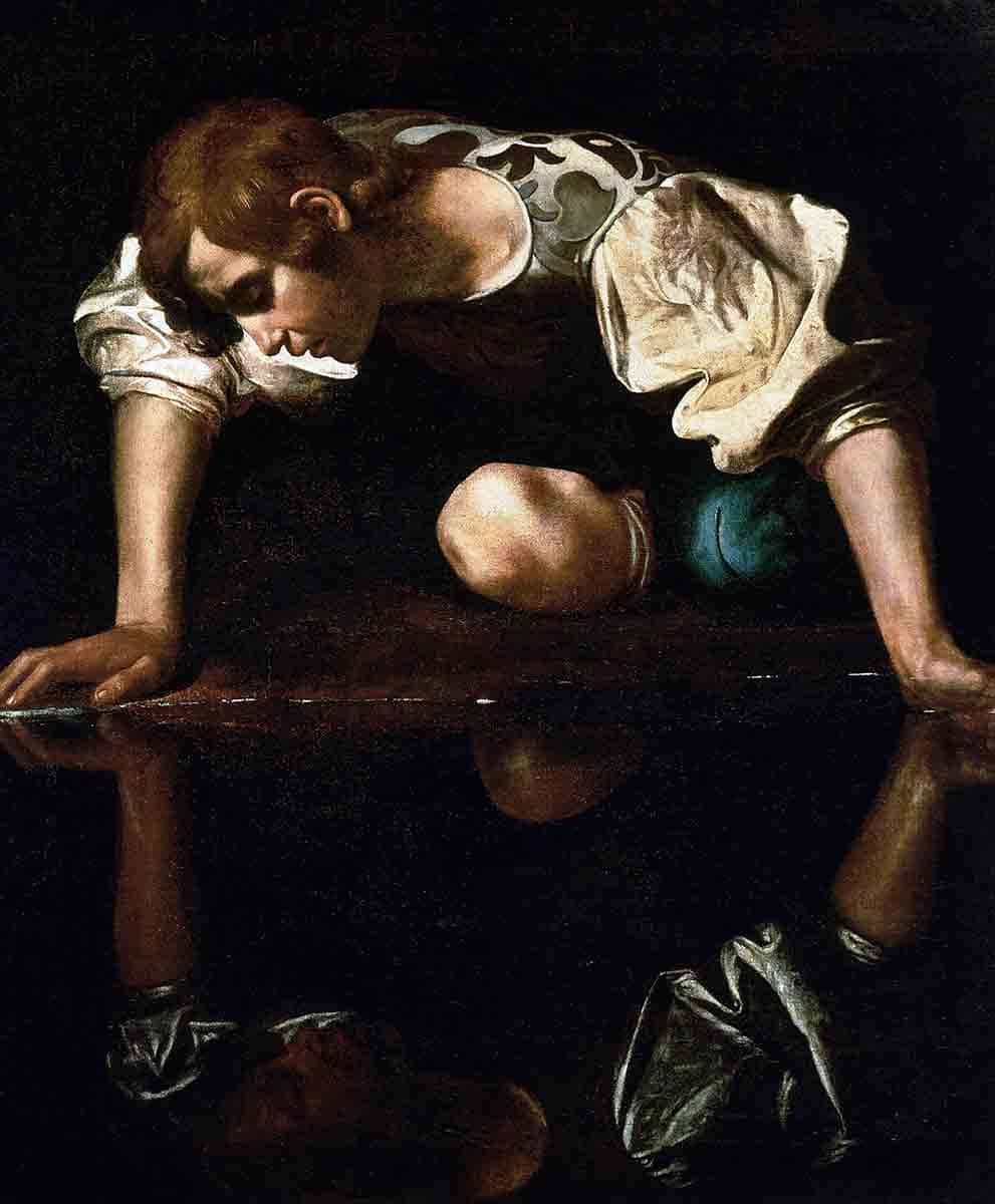 caravaggio narcissus painting