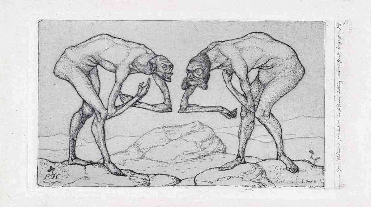 klee two men etching