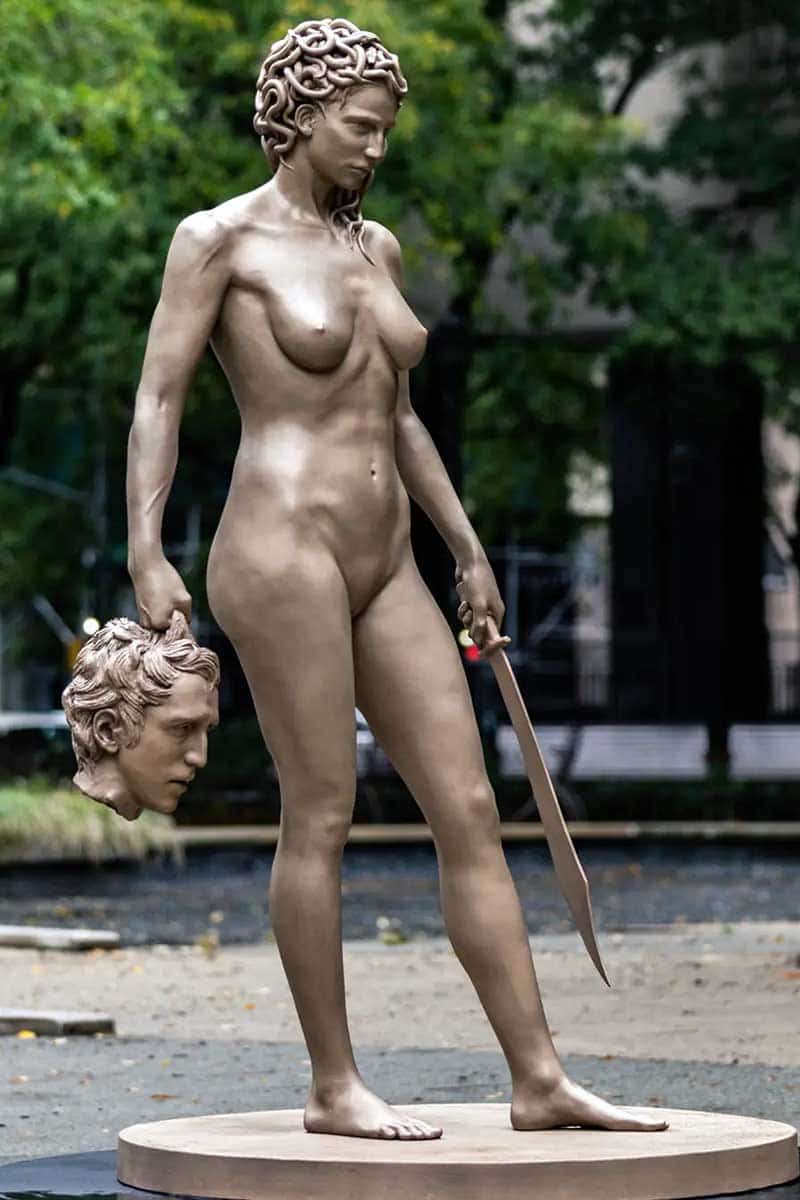 luciano garbati medusa bronze sculpture