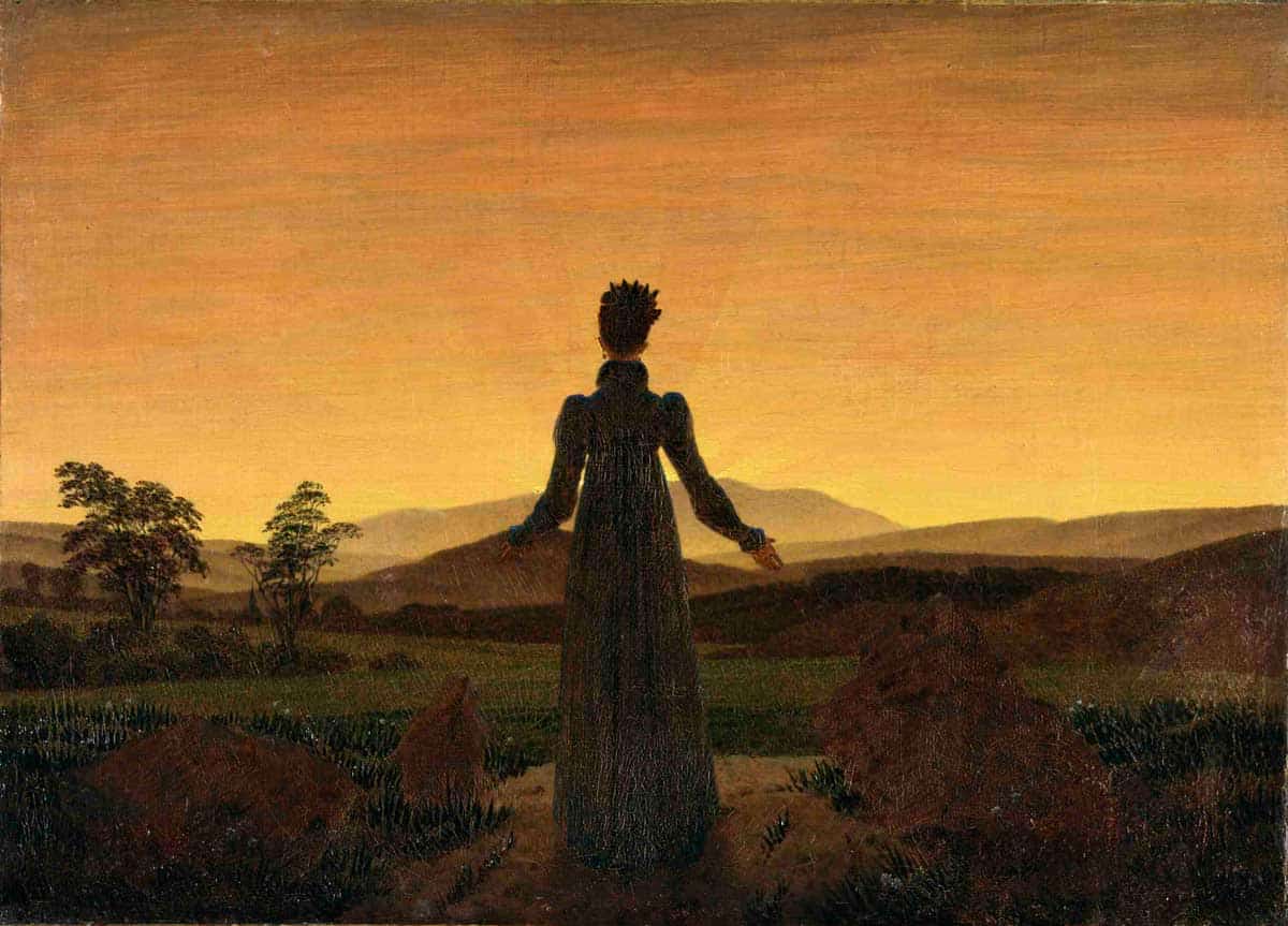 friedrich woman standing before sun