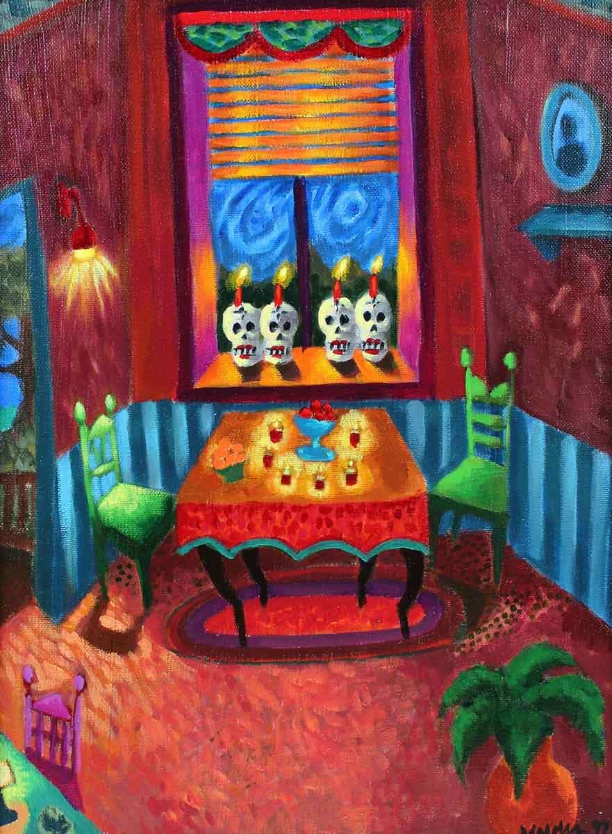 four calaveras painting